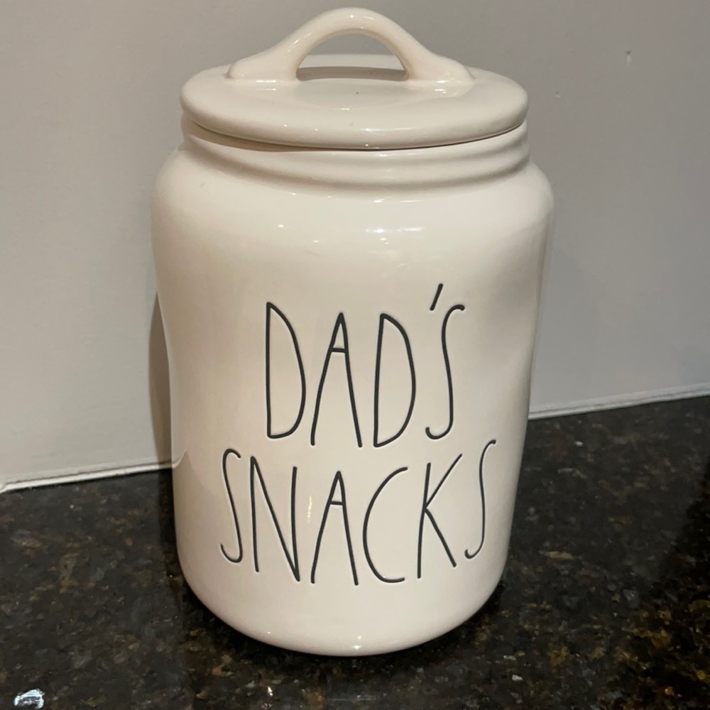 Rae Dunn - DAD’S SNACKS - large canister